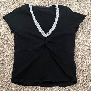 Black Gina top with lace
